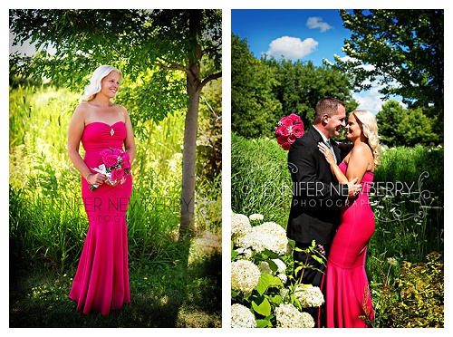Newmarket civil ceremony. Bride wearing a pink wedding dress. Photo by www.jnphotography.ca @filemanager