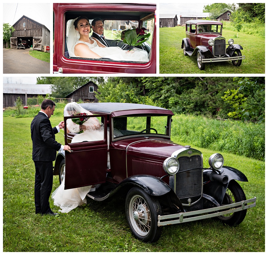 Caledon vintage car wedding photos by Caledon wedding photographer, Jennifer Newberry Photography www.jnphotography.ca @filemanager
